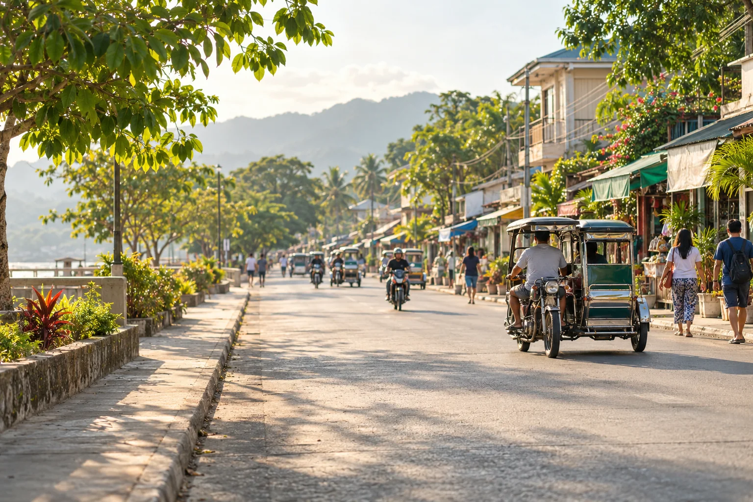 An illustrative Philippine community street